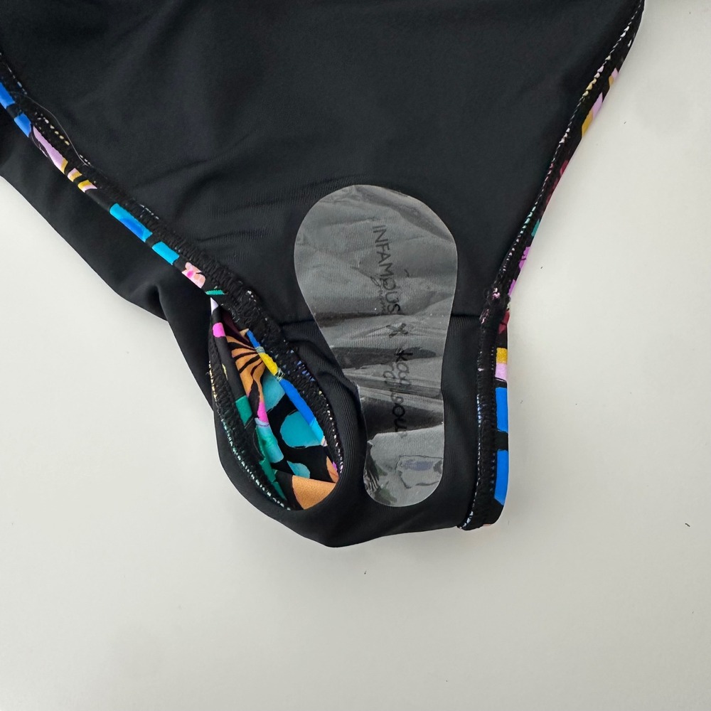 Infamous Swim x Kasey Rainbow Ginger One Piece Swimsuit Floral Black Large - Picture 10 of 11